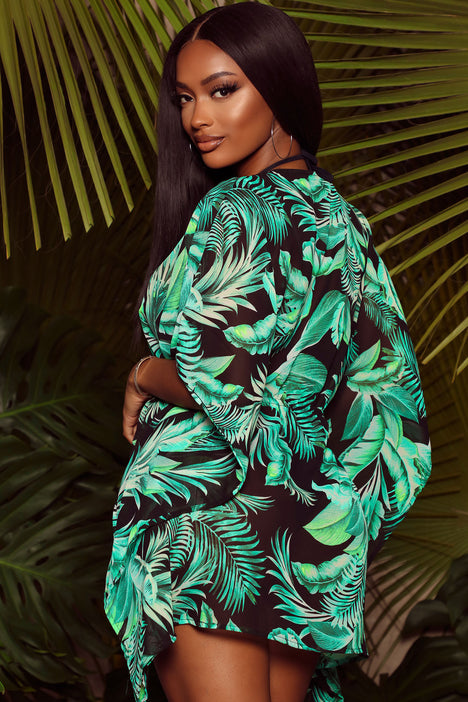 Love In Miami Swim Cover Up Dress Black combo