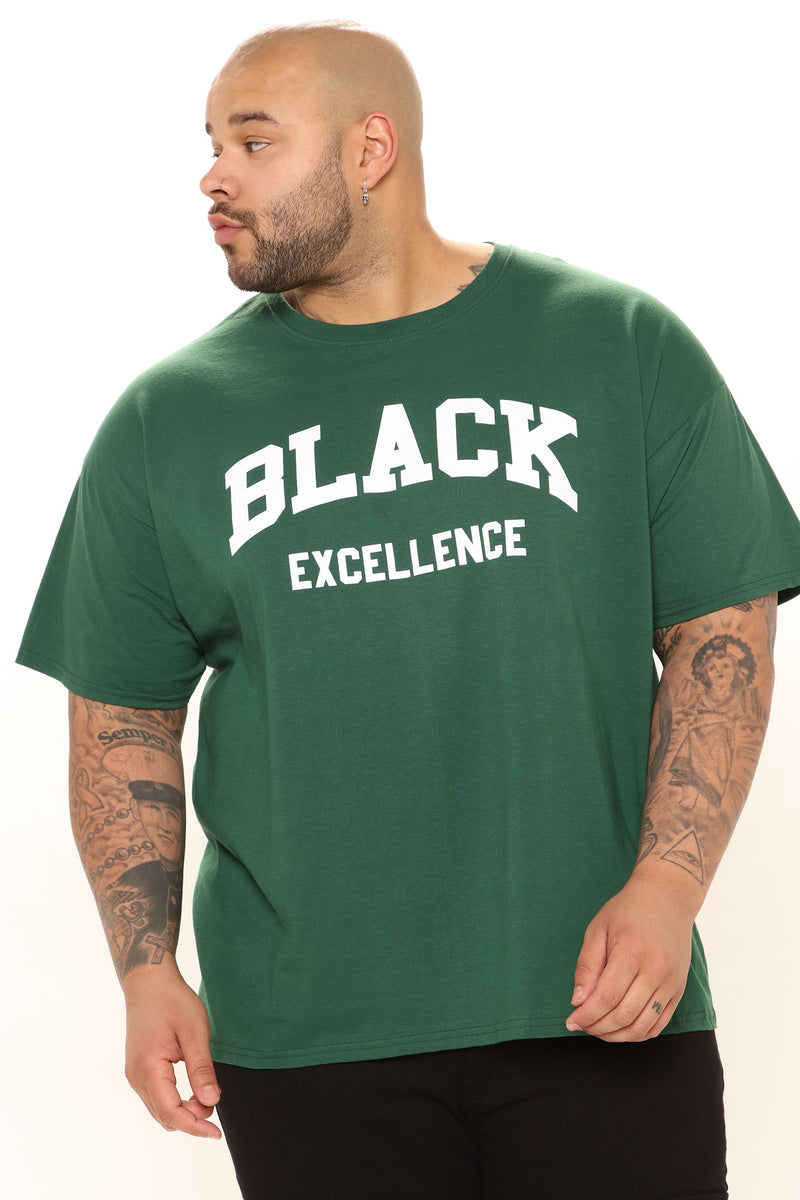 Black Excellence Varsity Short Sleeve Tee - Green | Fashion Nova, Mens ...