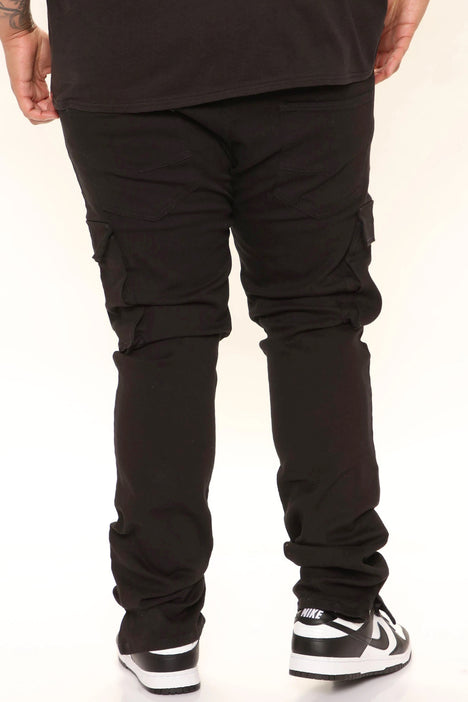 Daily Stacked Cargo Jeans Black Fashion Nova Mens Jeans