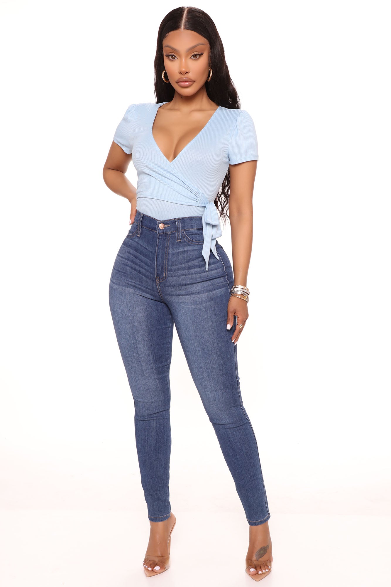 Emma Super Stretch High Rise Skinny Jean Medium Wash