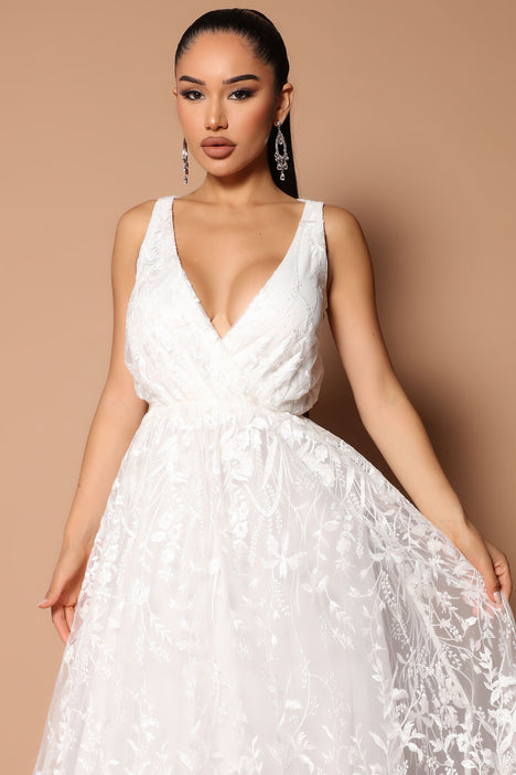 Grace Embroidered Maxi Dress White Fashion Nova Luxe