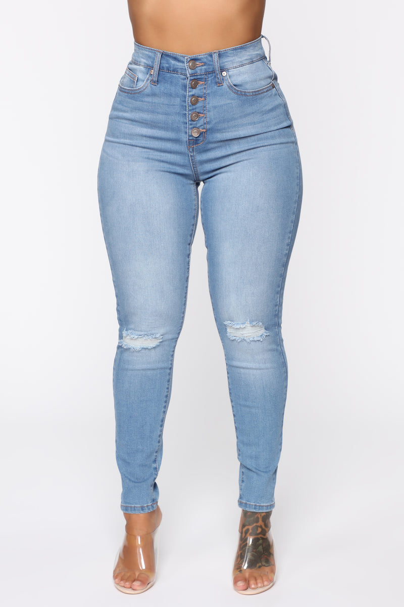 Buttoned Skinny Jeans main image 0