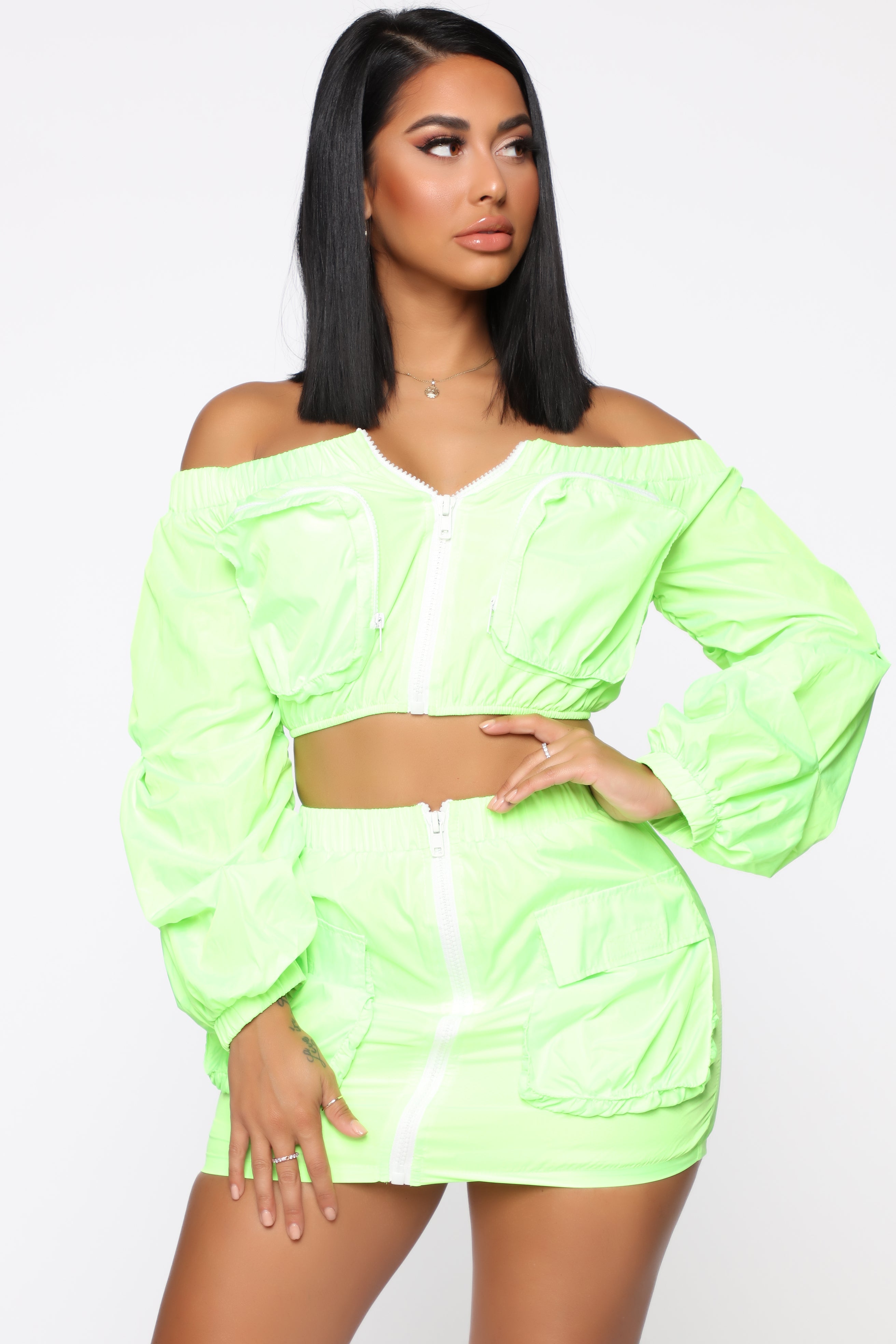 Windbreaker skirt on sale set