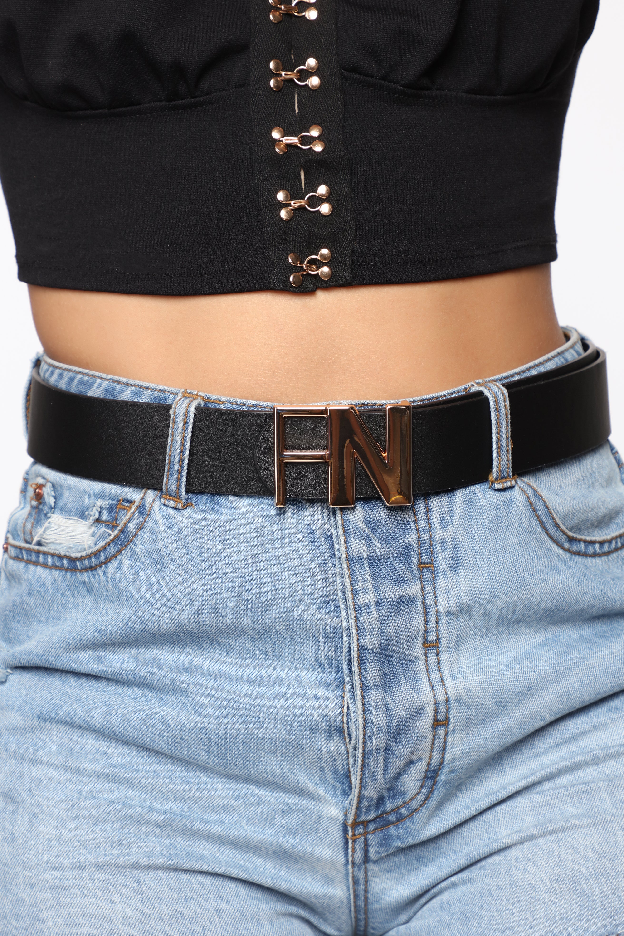 Fashion nova waist belt top