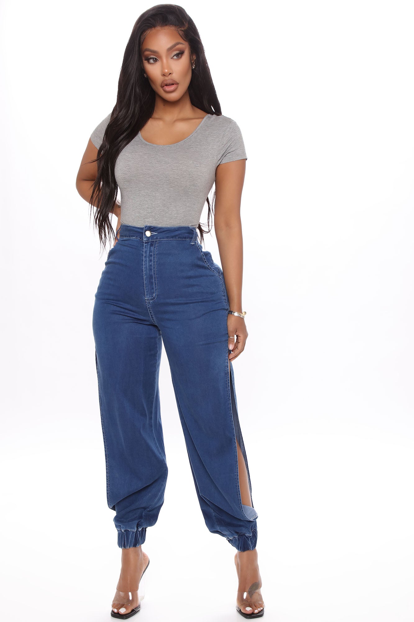 Dark denim sale joggers