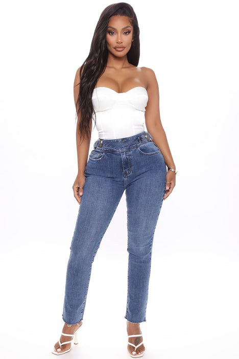 Please Her Satin Corset Top - White, Fashion Nova, Shirts & Blouses