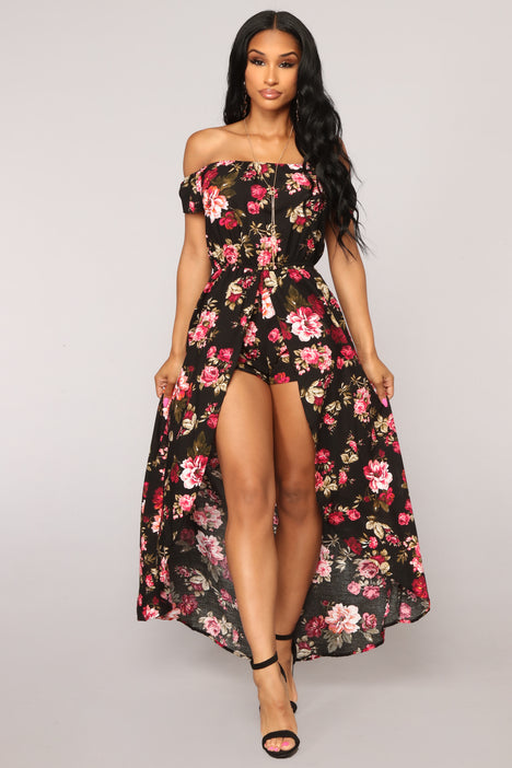 Floral maxi romper clearance