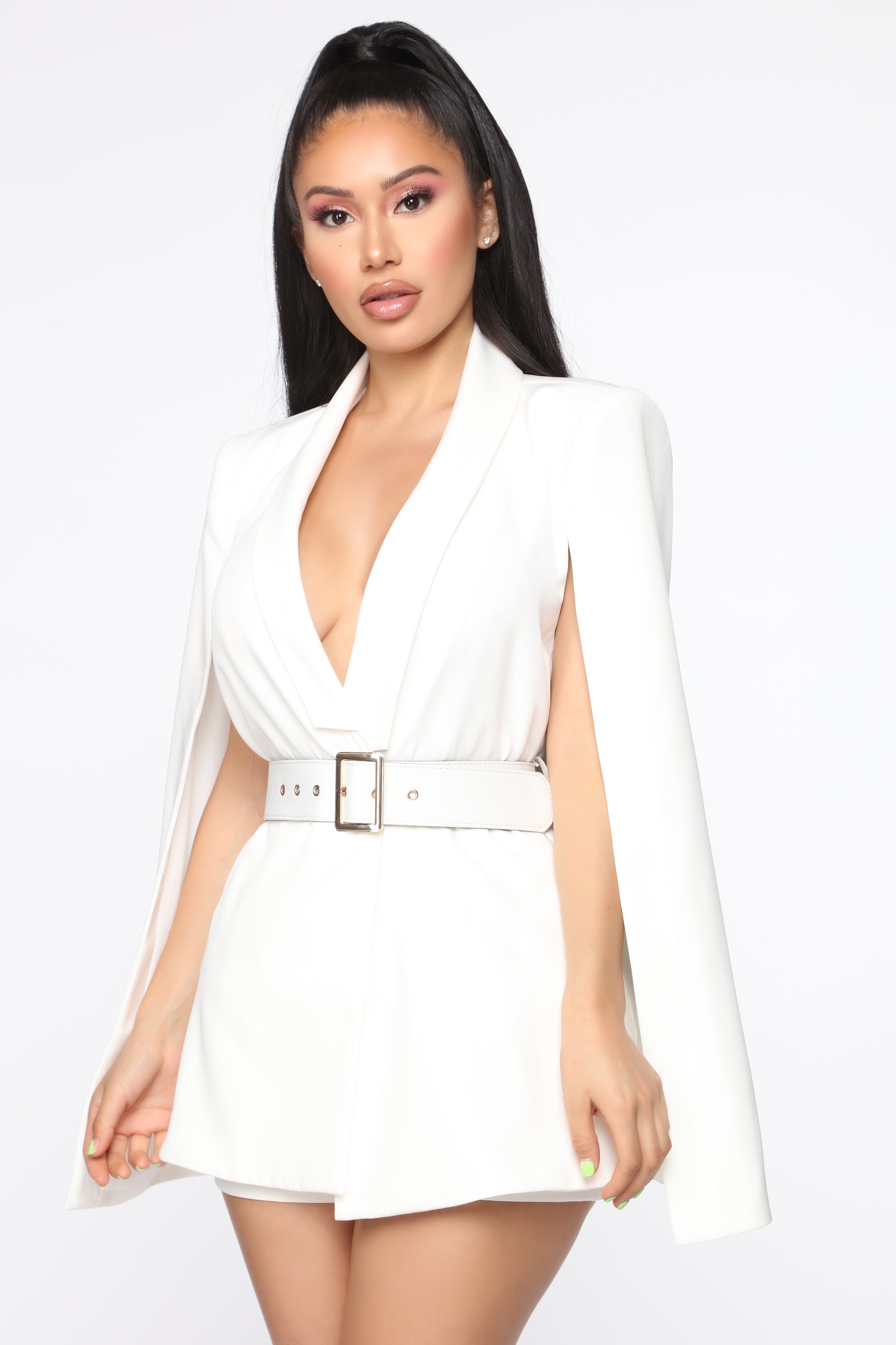 White new arrivals cape romper