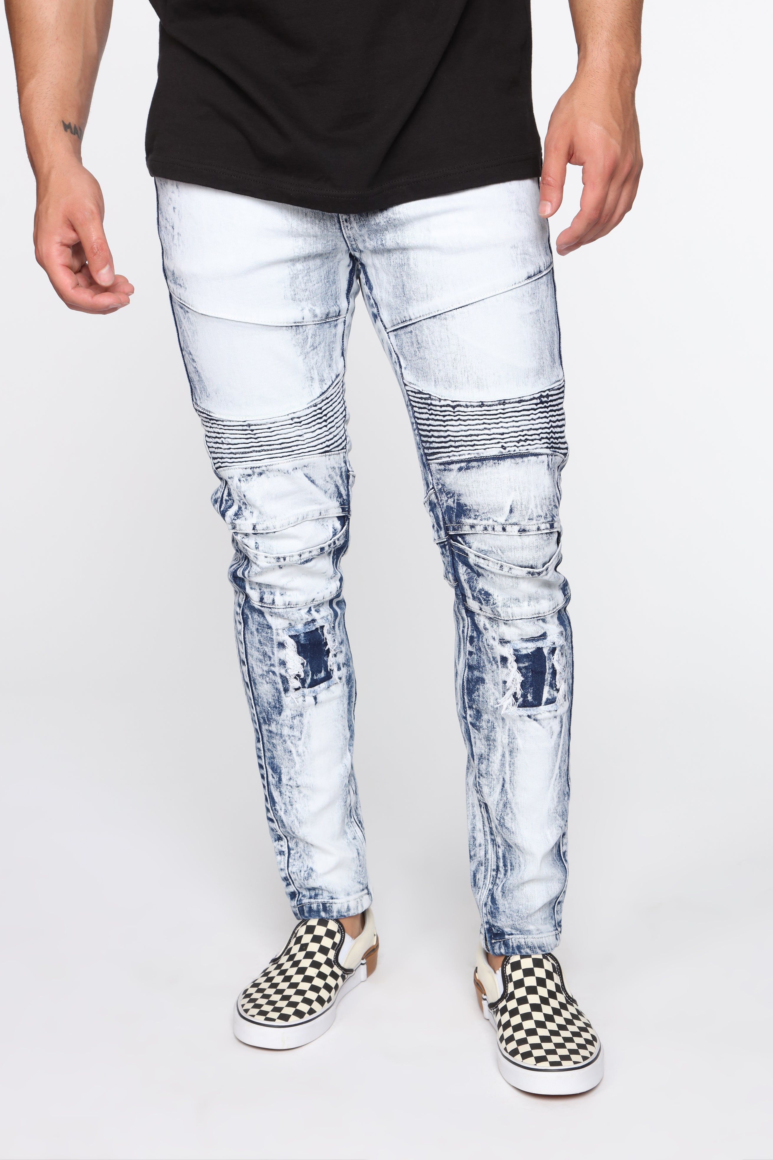 Light indigo moto jeans 2025