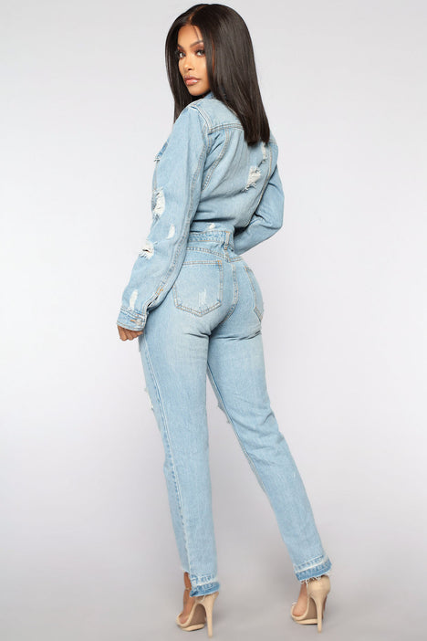 High Jump Denim Jumpsuit Medium Denim