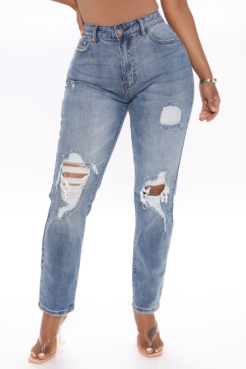 Margaret Distressed Mom Jeans - Dark Wash | Fashion Nova, Jeans ...