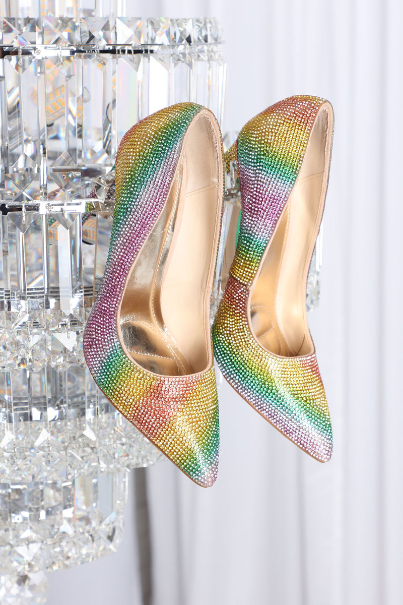A Little Bit Of Everything Rhinestone Pumps - Multi Color | Fashion ...