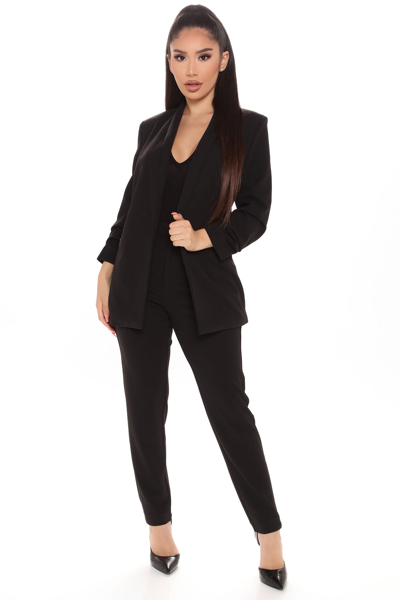 Exclusive Invitation Rhinestone Pant Set - Black, Fashion Nova, Matching  Sets