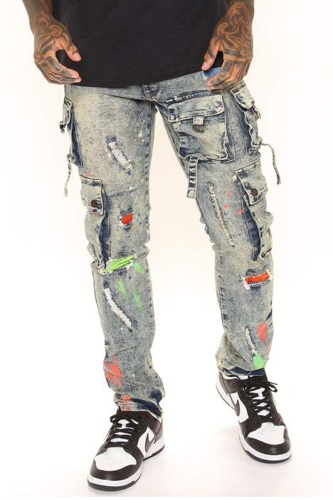 Fashion nova paint splatter jeans store