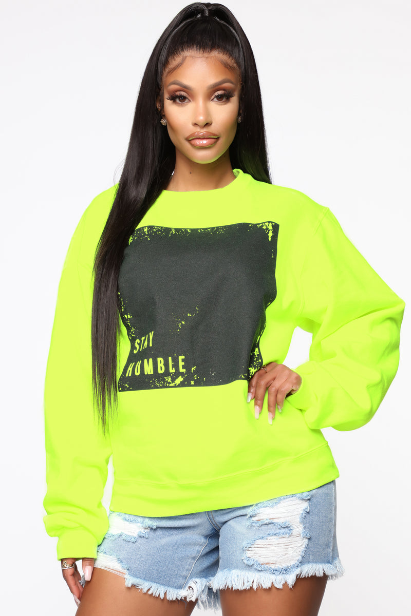 Always Humble Sweatshirt - Neon Green | Fashion Nova, Screens Tops and ...