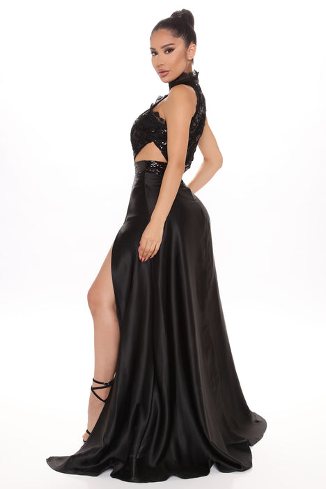 Simple Gradient Black Tulle Long Prom Dress Formal Evening Gowns – FloraShe