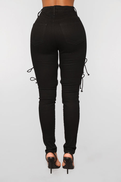 See Ya On The Flip Side Skinny Jeans Black