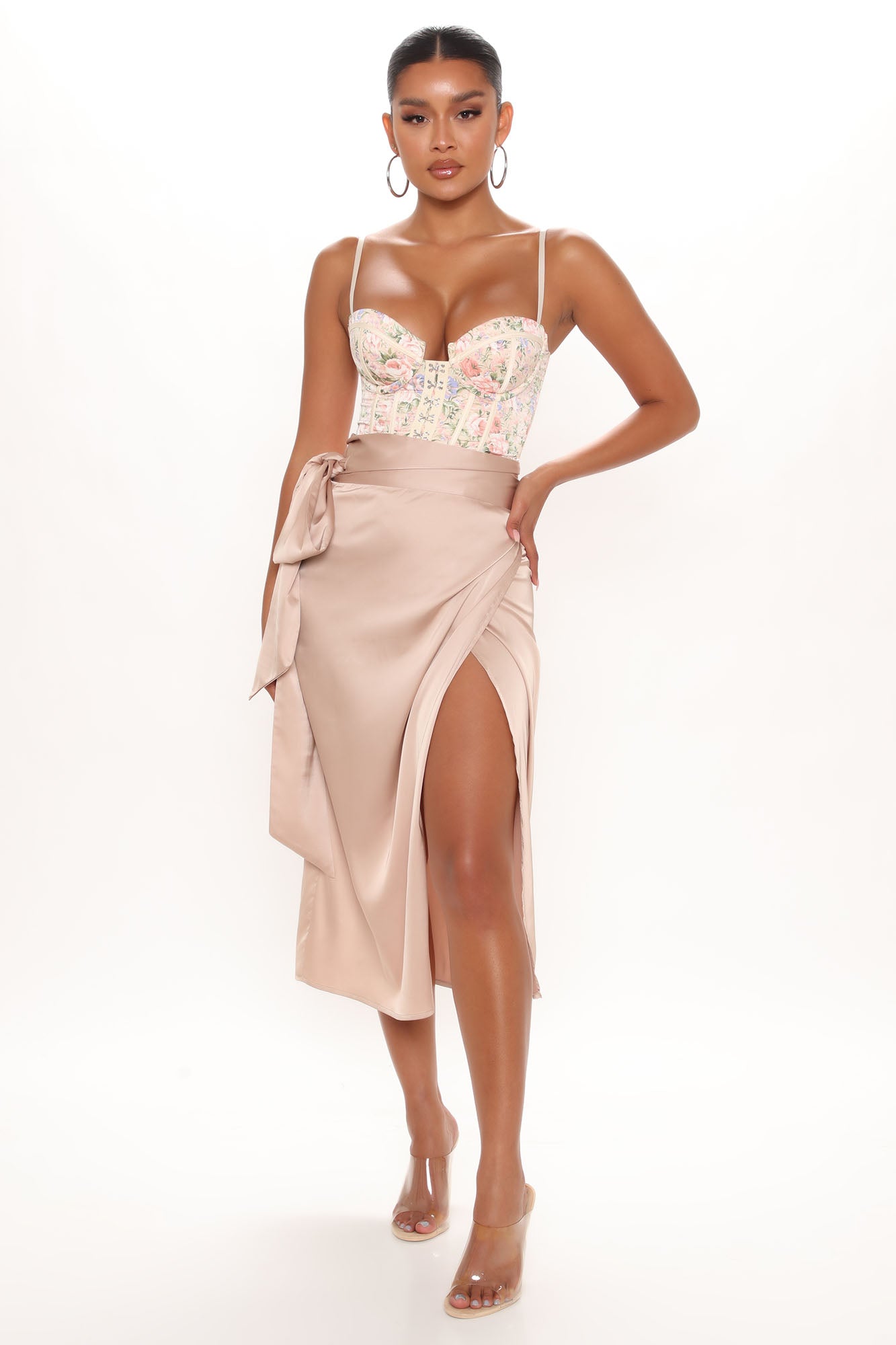 Silk skirt fashion best sale nova