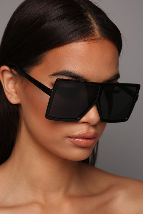 Black cheap square shades