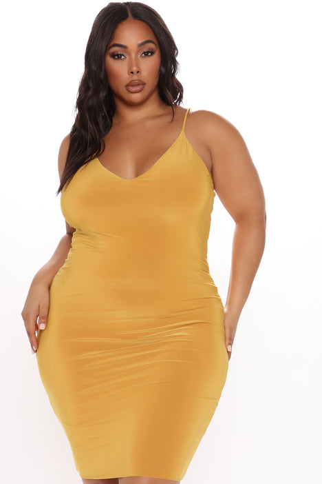 Anne Marie Midi Dress Mustard