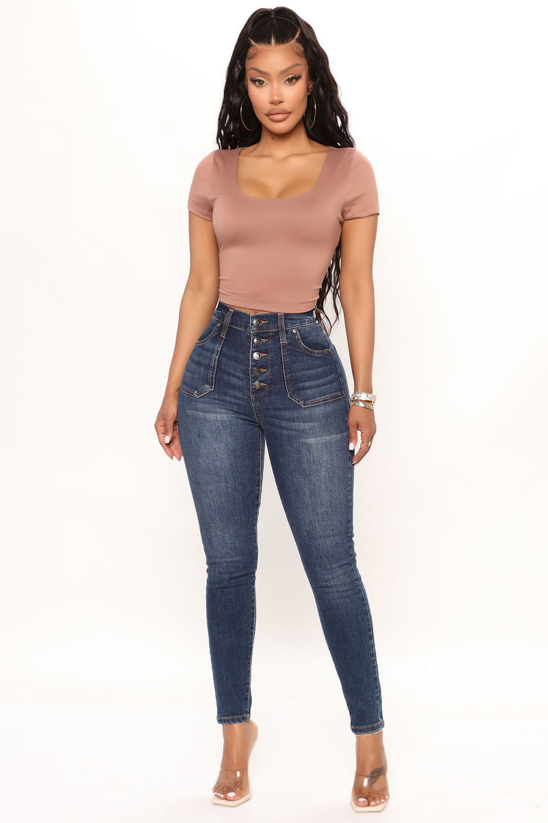 Nequita High Rise Skinny Jeans - Medium Blue Wash | Fashion Nova, Jeans ...