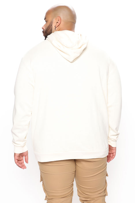 Washing off new arrivals white hoodie