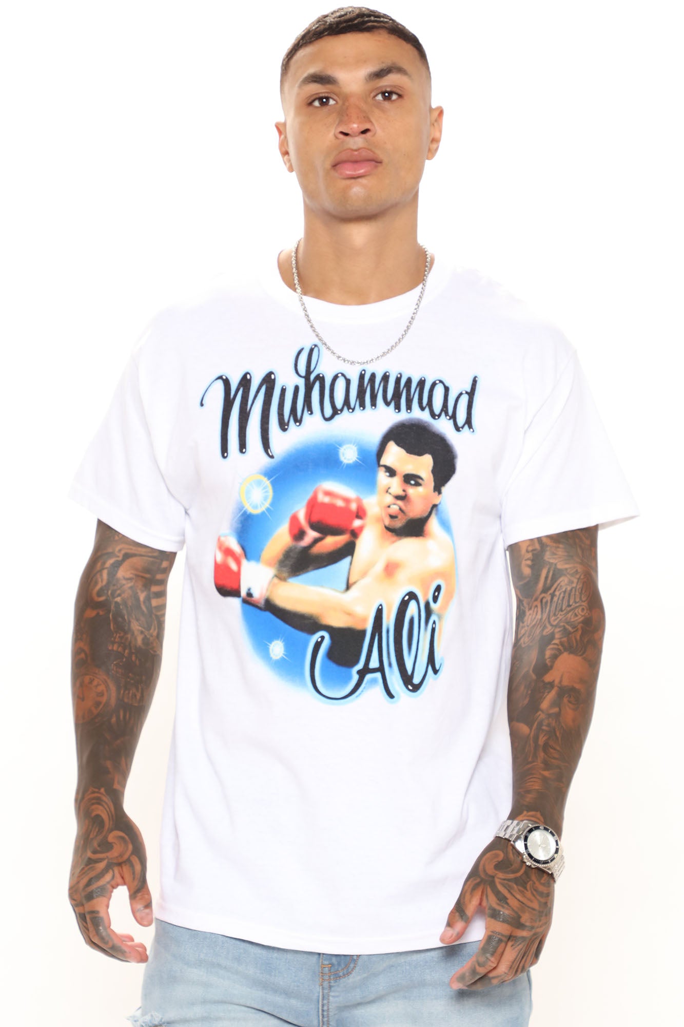 Muhammad Ali - Ali Four Squares - Short Sleeve - Heather - Adult