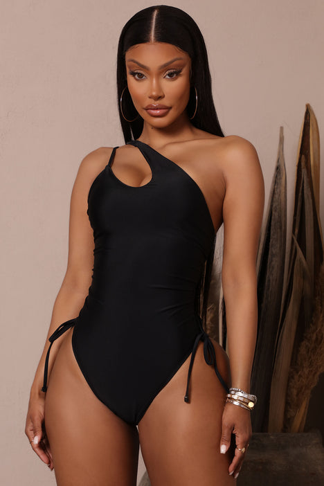 Island Sunset One Piece Swimsuit Black