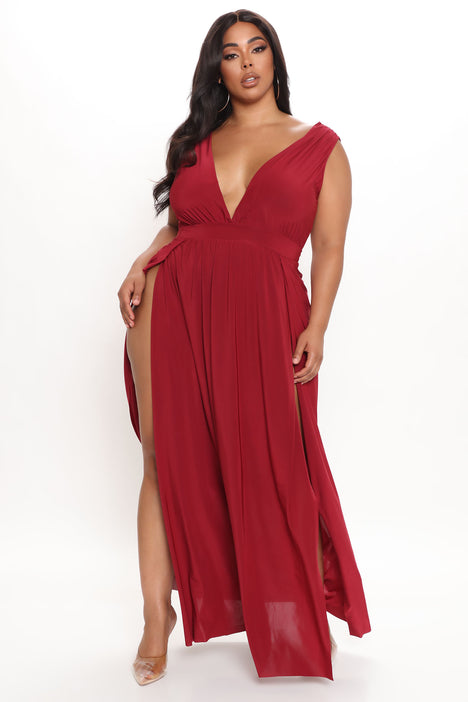 Fashion nova sales spree dress burgundy