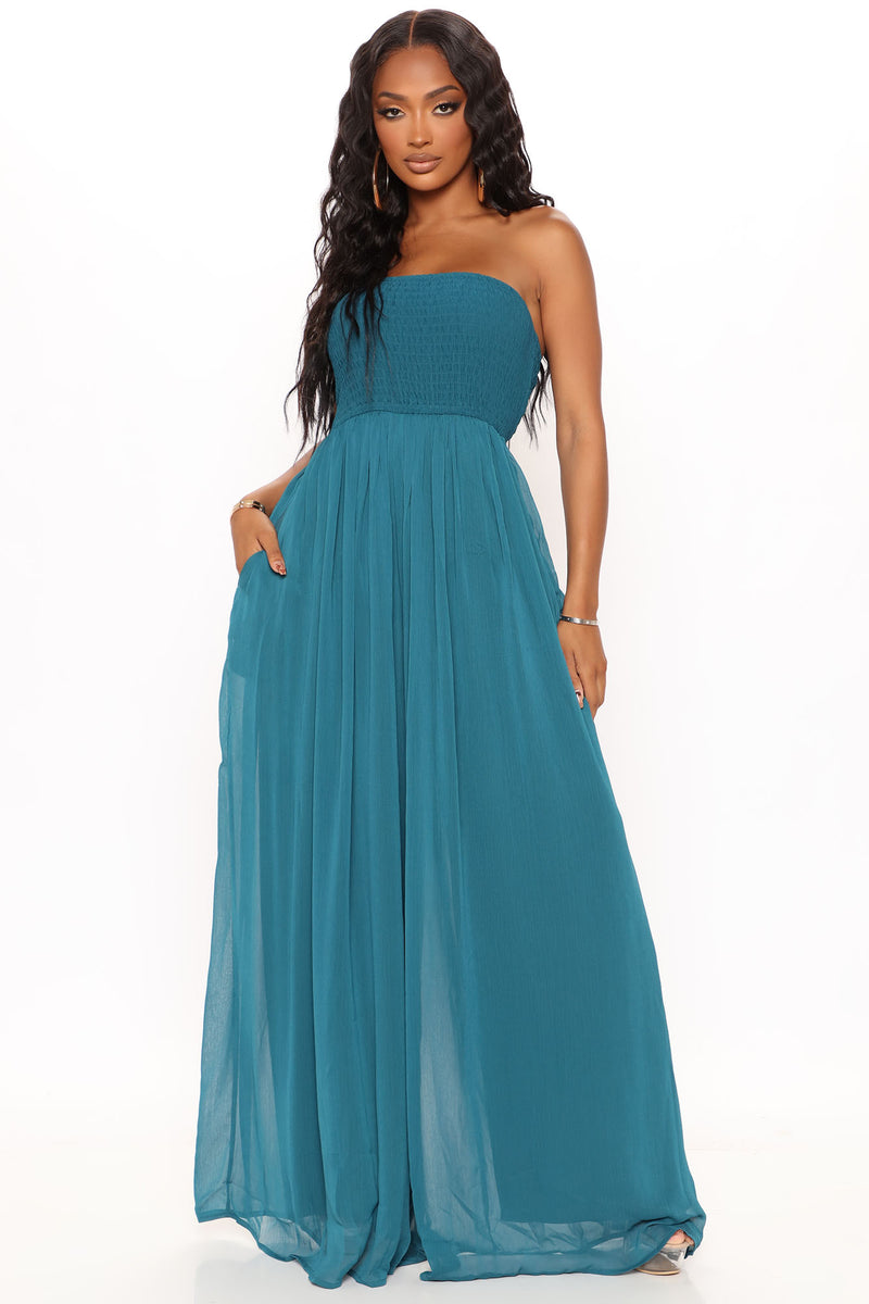Summers In Capri Jumpsuit Teal Fashion Nova, Jumpsuits Fashion Nova