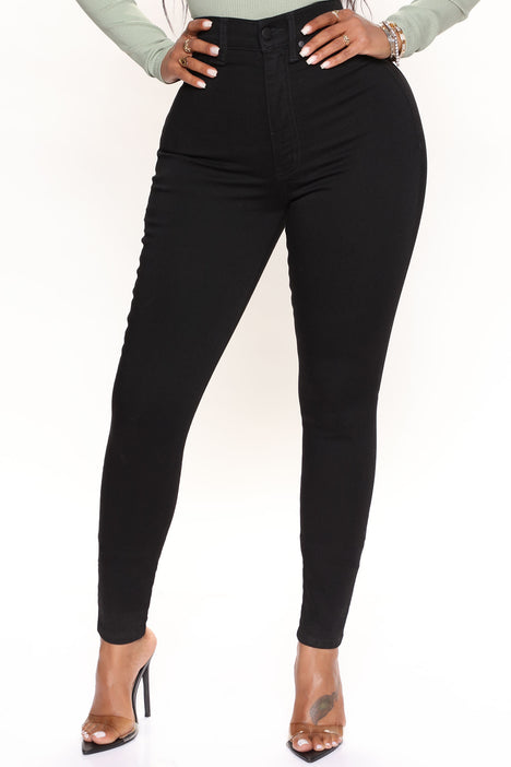 Fashion nova black high waisted jeans online