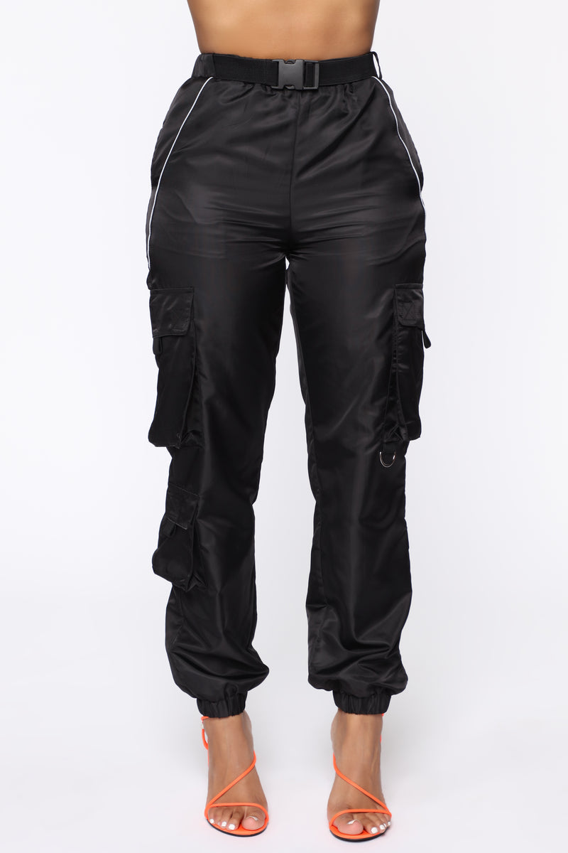 Swish Belted Cargo Joggers - Black | Fashion Nova, Pants | Fashion Nova