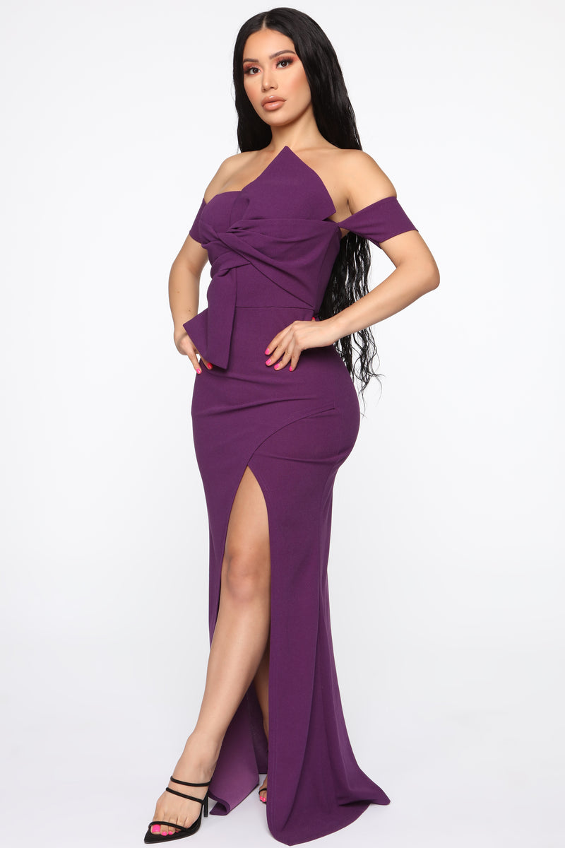 Reception Off Shoulder Dress - Purple | Fashion Nova, Dresses | Fashion ...