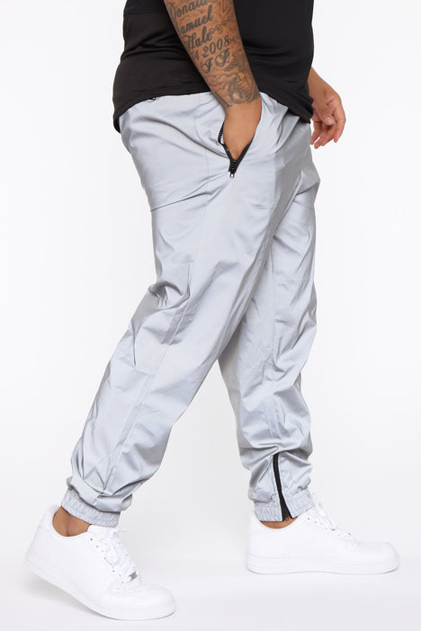 Reflective joggers hot sale fashion nova