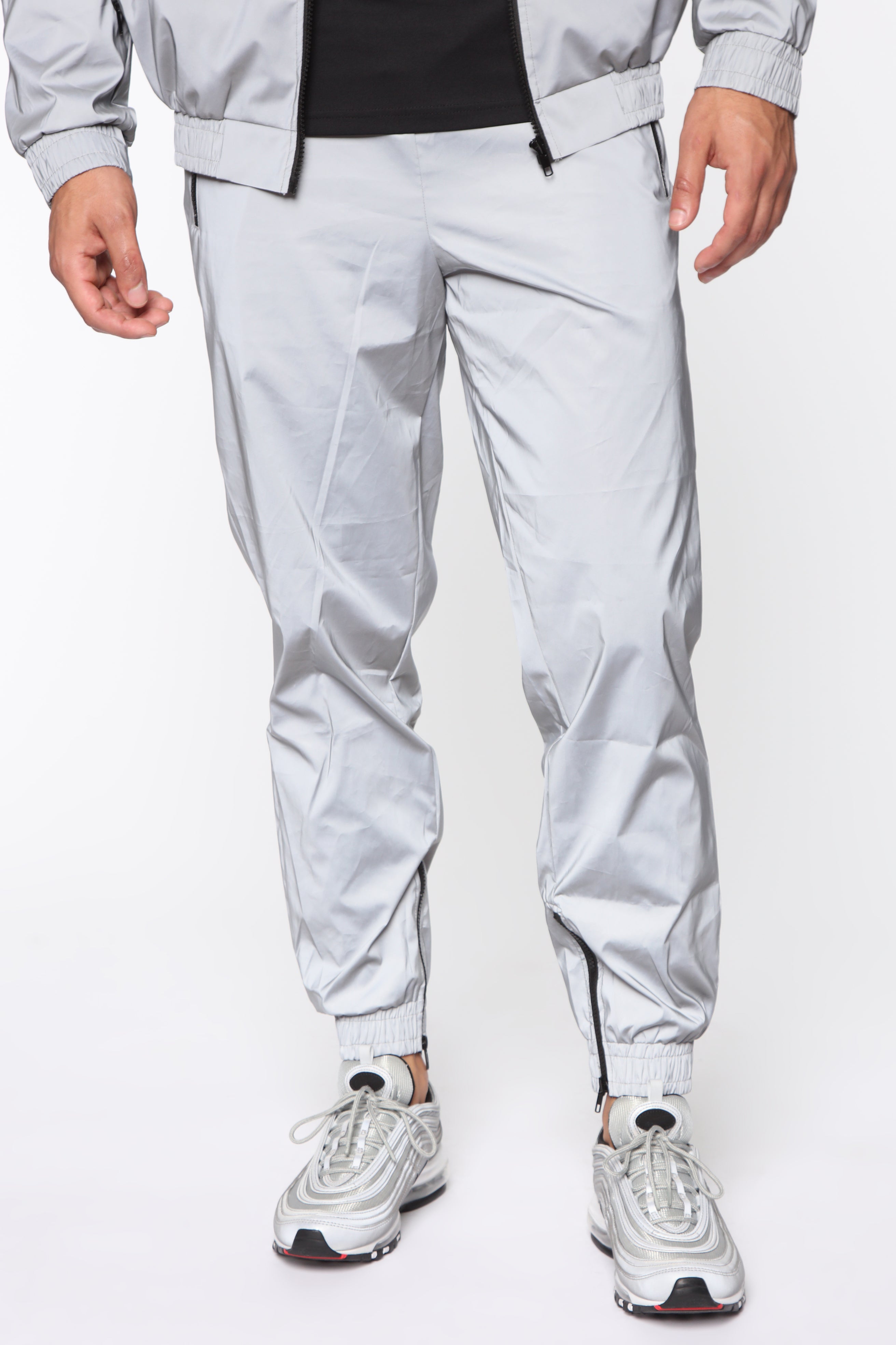 Enzo Reflective Joggers Silver