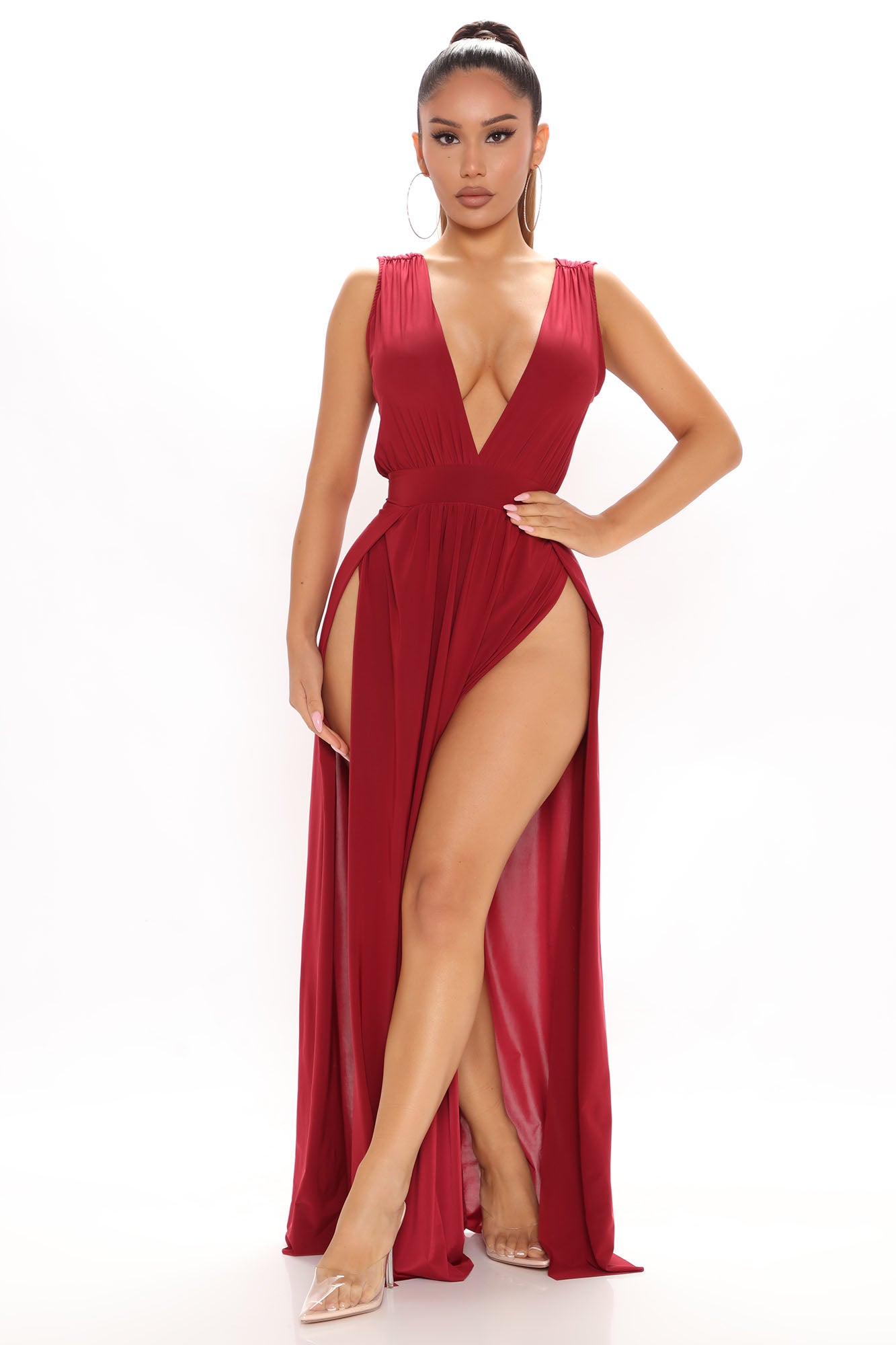 Fashion nova sales spree dress burgundy