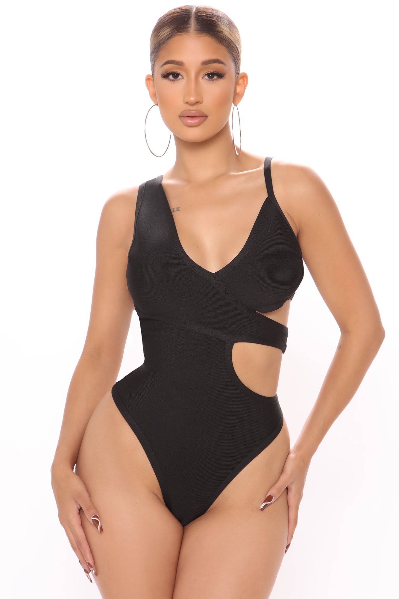 Black bandage bodysuit online