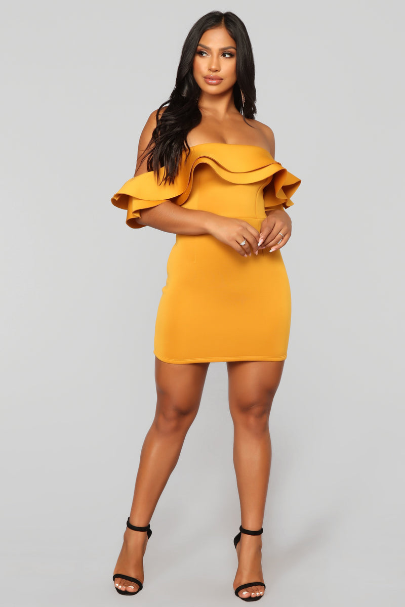 Stay The Night Off Shoulder Dress