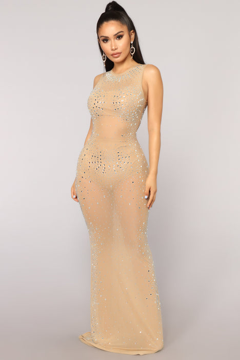 See thru shop dress fashion nova