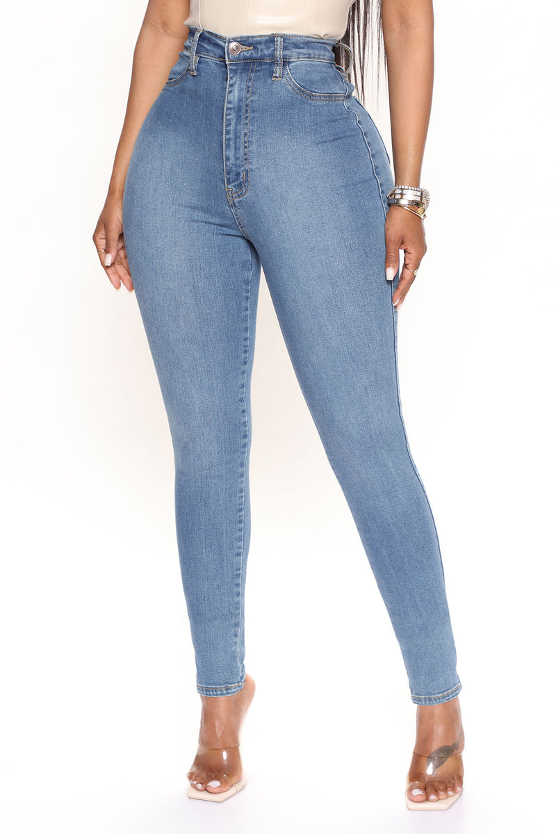 Dare Devil High Rise Skinny Jeans Medium Blue Wash Fashion Nova