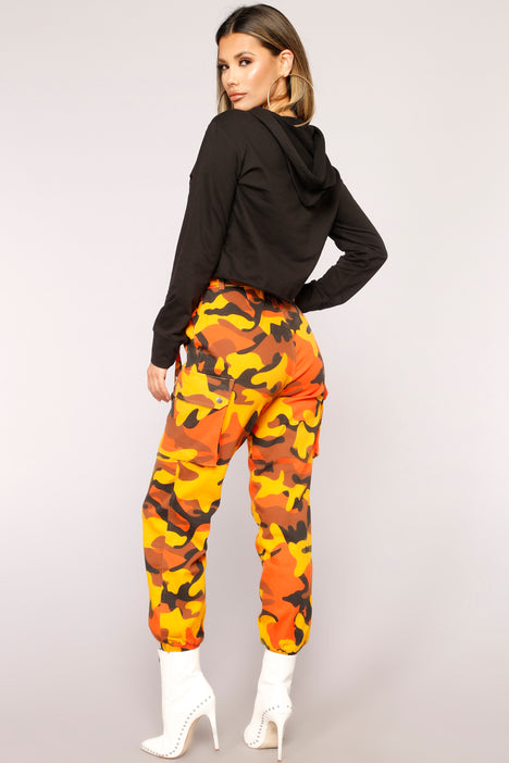 Yellow camo pants fashion nova cheap