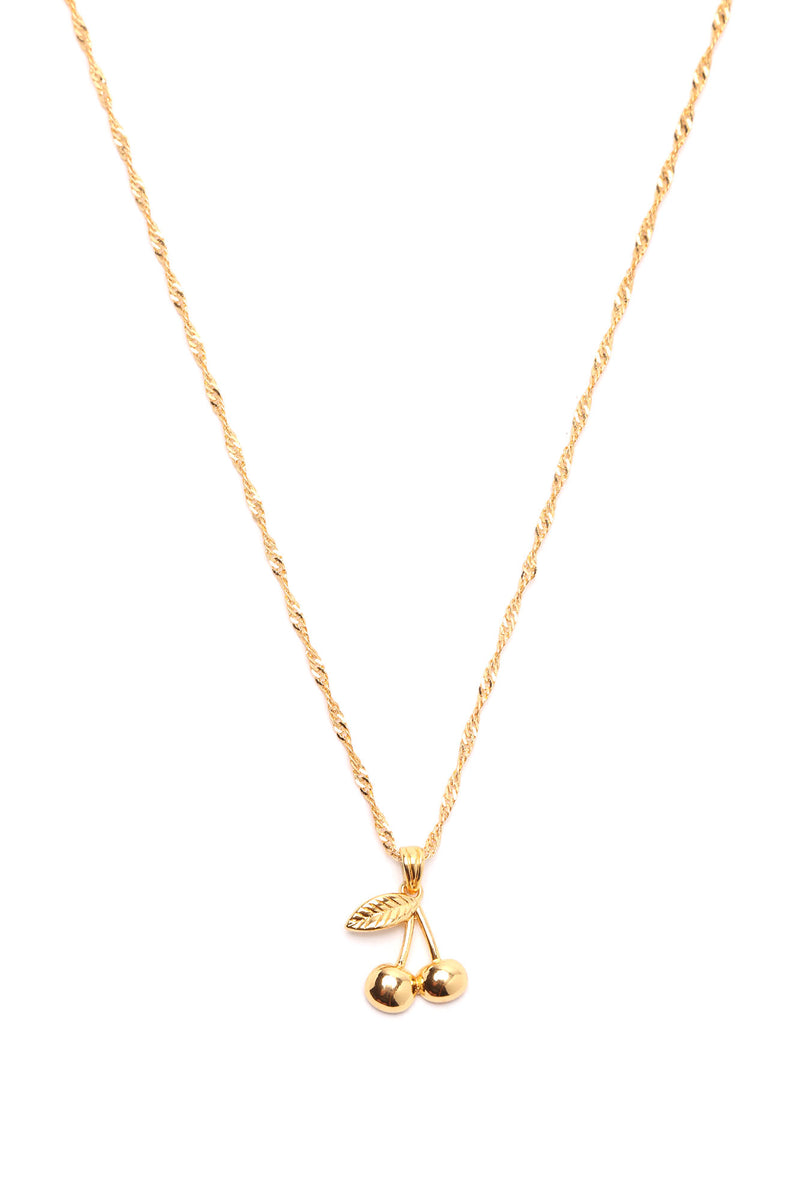 14k Gold Plated Cherry Necklace - Gold | Fashion Nova, Jewelry ...