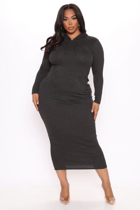 Plus size sales hooded maxi dress