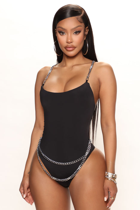 Chain Me Down Bodysuit Black