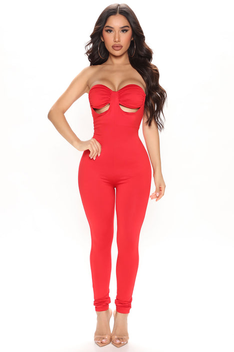 Make It Sexy Jumpsuit Red Fashion Nova Jumpsuits Fashion Nova