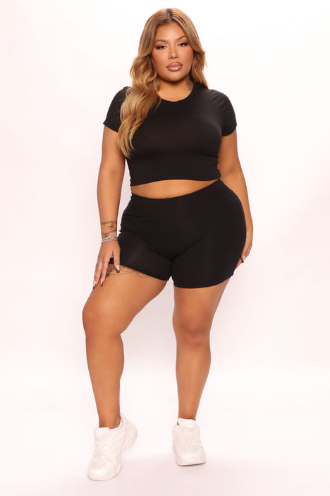 Plus size biker 2025 shorts fashion nova
