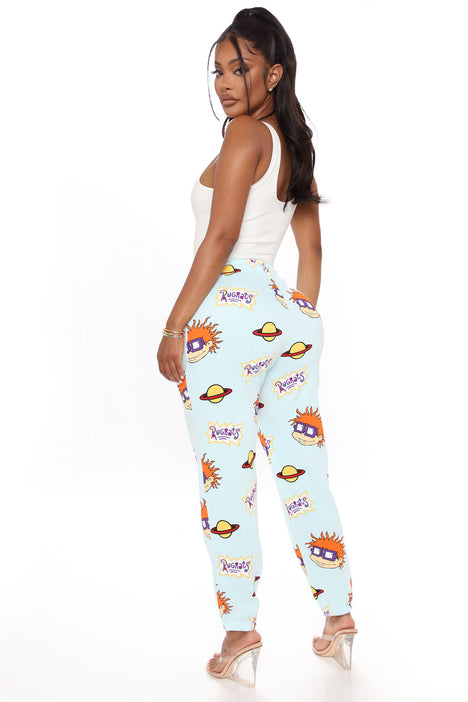 Four Eye Finster Sweatpants Blue combo Fashion Nova Pants