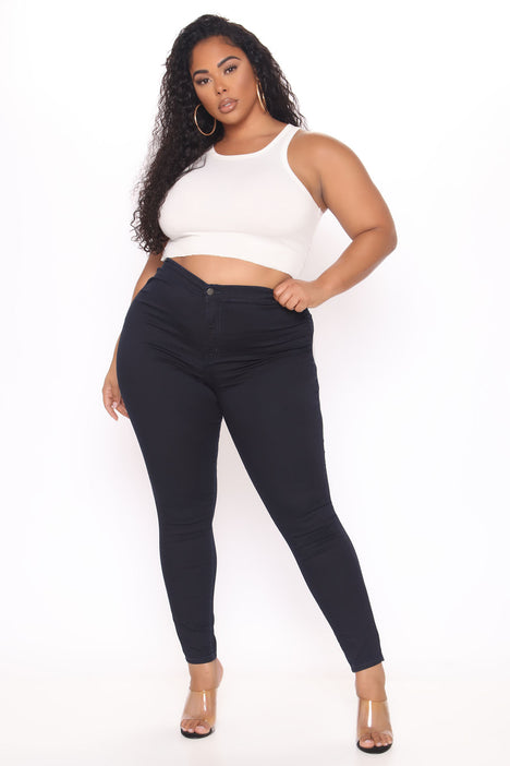 Fashion nova plus size high sale waisted jeans