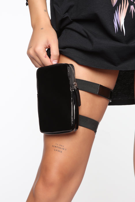 Strapped In Place Leg Harness Black Fashion Nova Handbags
