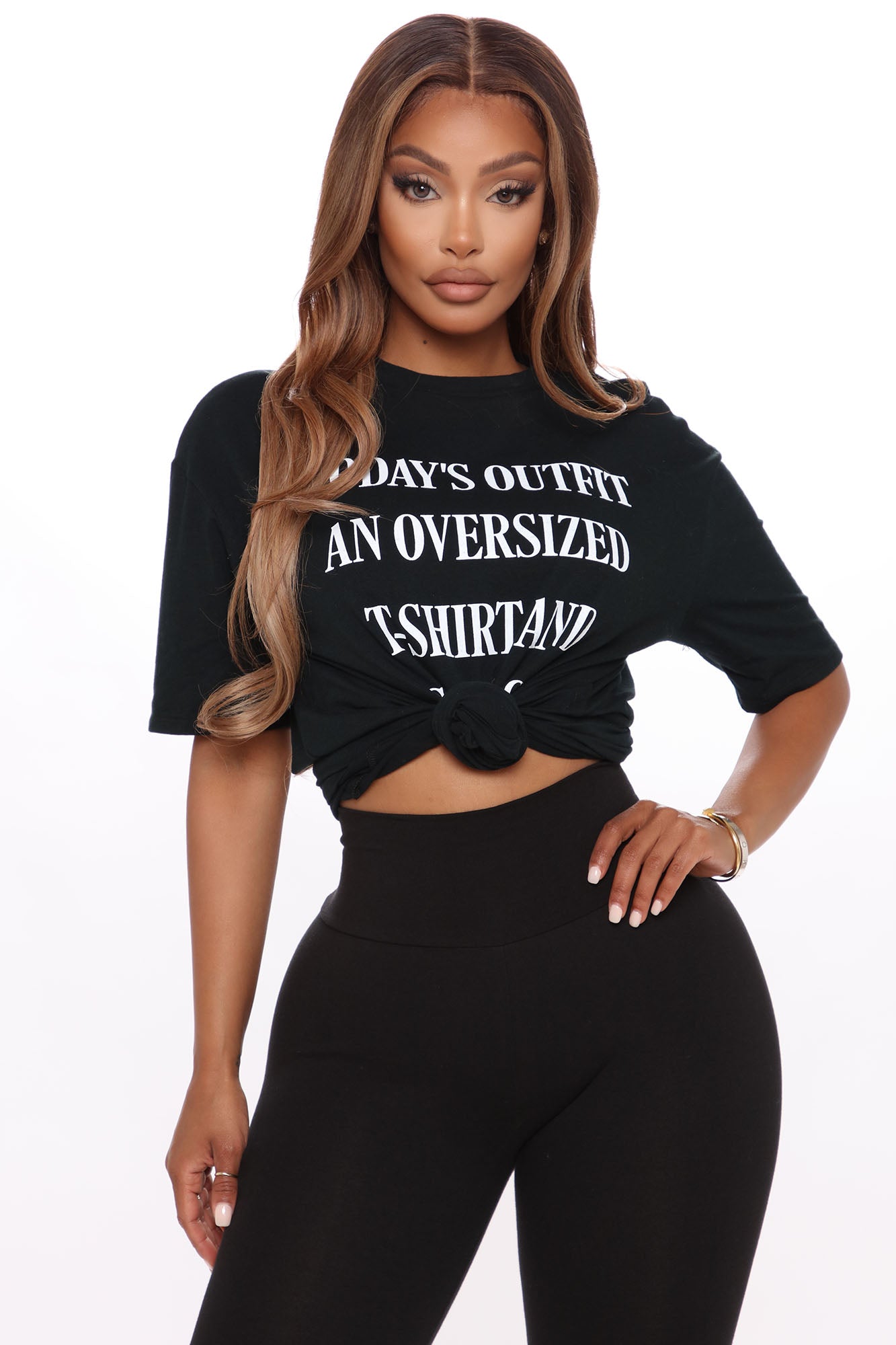 Today s Outfit Oversized Top Black